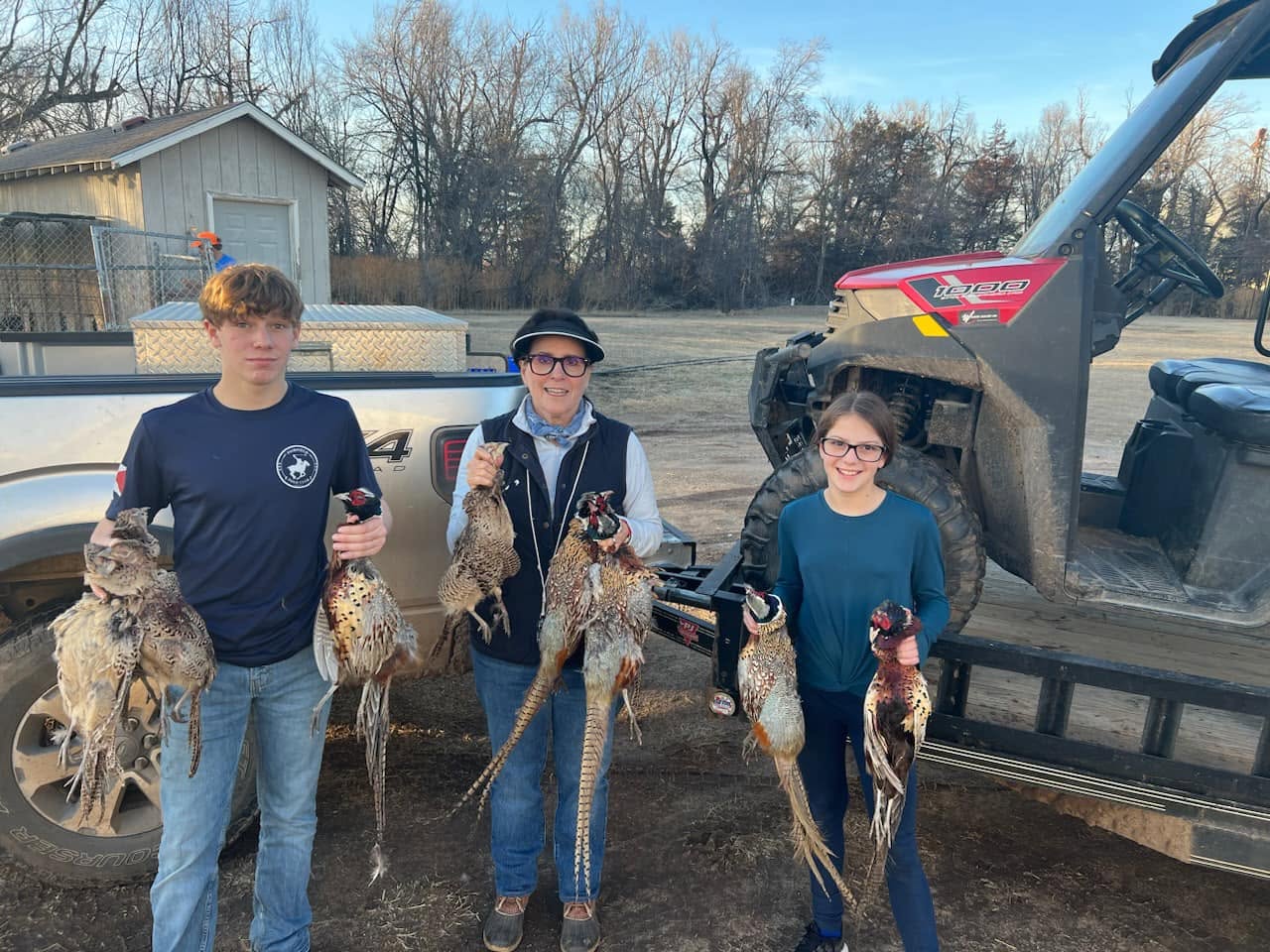 Pheasant hunters at Bluestem Hunting Preserve