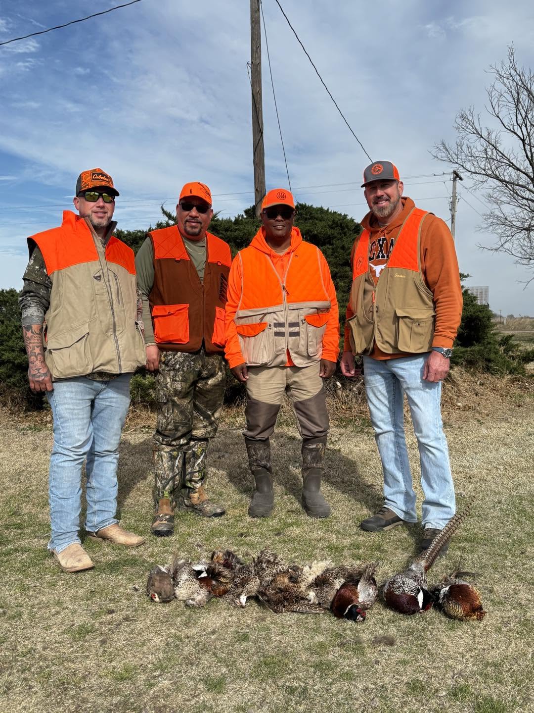 Successful pheasant hunt at Bluestem Hunting Preserve