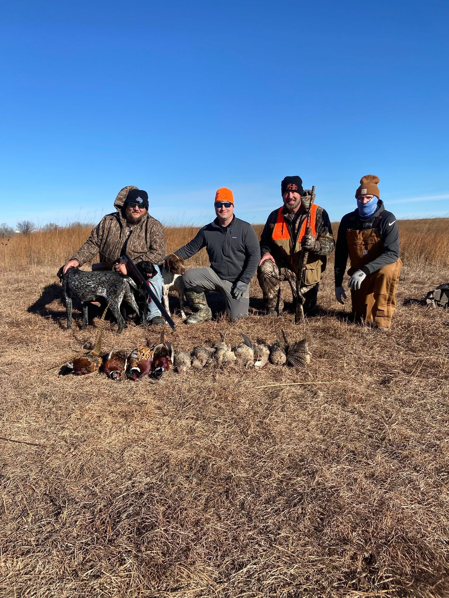 Hunting party at Bluestem Hunting Preserve