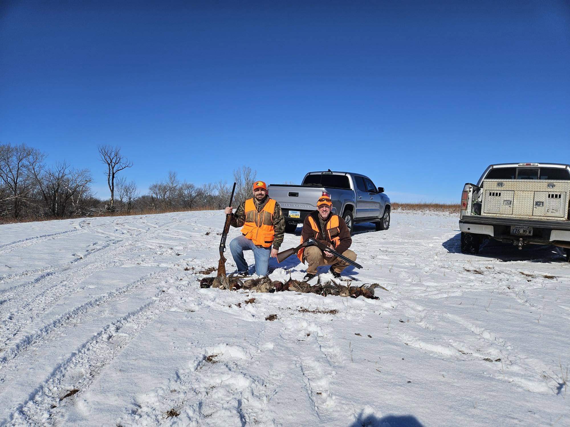 Winter pheasant hunt at Bluestem Hunting Preserve